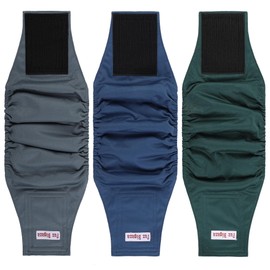 Male Dogs Diapers Belly Bands(3Pack), Washable Reusable Male Boy Doggy Wraps Panties for Doggie Puppy Pooping Potty Training Incontinence Marking Pañal para Perro Black Small