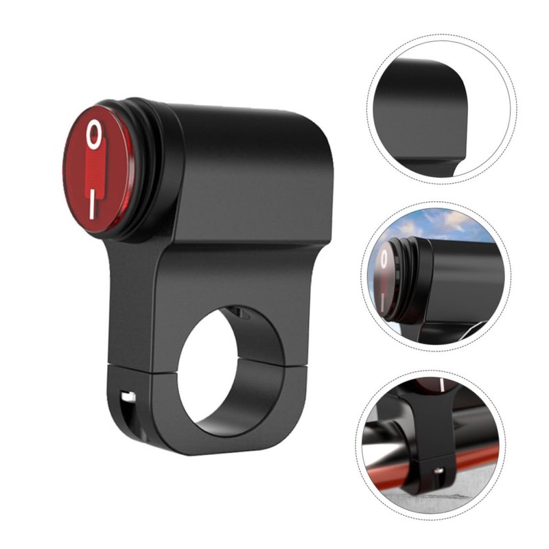 Ciieeo Motorbike Headlight Switch Aluminum Alloy Handlebar Emergency Light Control