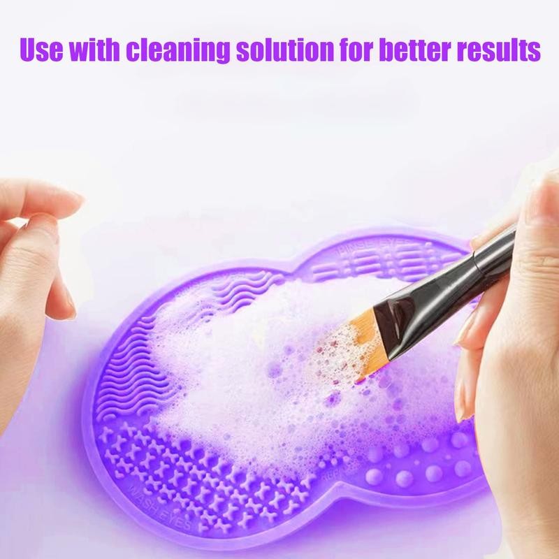 Makeup Brush Cleaning Mat, Silicone Makeup Brush Scrubber, Makeup Brush