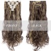 Clip in Hair Extensions 8Pcs Curly Wavy Clip on Synthetic