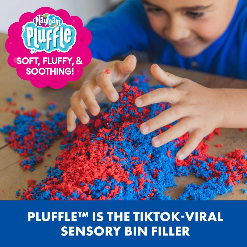 Playfoam Pluffle Sensory Bins 4 Pack Non Toxic Fluffy Learning