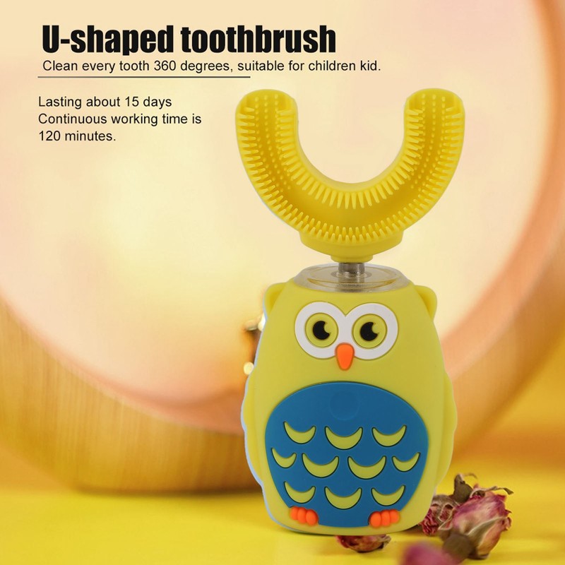 U Shaped Electric Toothbrush Ultrasonic Automatic USB Charging Cute Whole
