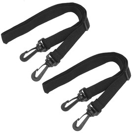 [Audiophan] Shoulder Strap Adjustable Swivel Clip Hook Buckle Slide Crossbody Bag Belt for Water Bottle Carrier Sling Bag (Approx) 130cm Black 2pcs