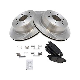 Marketplace Auto Parts Rear Ceramic Brake Pad and Rotor Kit - Compatible with 2014-2018 Chevy Silverado 1500