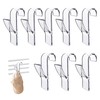 8PCS Radiator Hooks Transparent Round Towel Rail Radiator Hooks Small