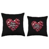 Happy Valentine's Day Heart Throw Pillow