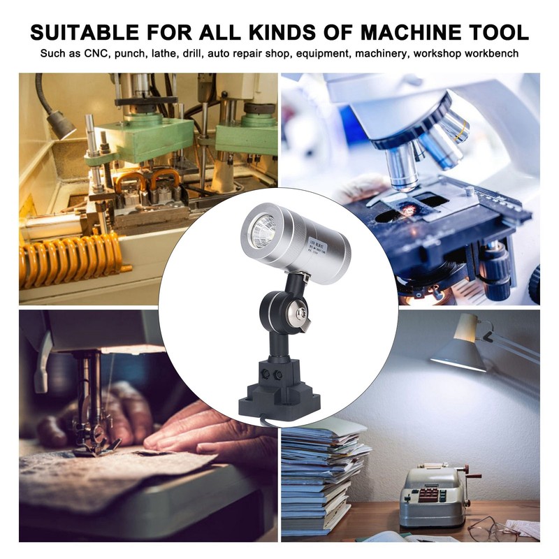 Machine Tool Work Light 7W IP67 Aluminum Alloy Shell Waterproof