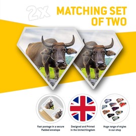 2 x Diamond Stickers 7.5 cm - Carabao Buffalo Philippines Fun Decals for Laptops,Tablets,Luggage,Scrap Booking,Fridges, #3169