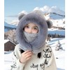 JFAN Children's Winter Hat Warm Plush Scarf Hat Boys Girls