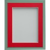 Frame Company Drayton Range 9x7-inch Green Picture Photo Frame with Red Mount For Image Size 8x6-inch