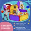 Nayumi Tienda Casita Castillo Carpa Con 2 Túnel 5 En