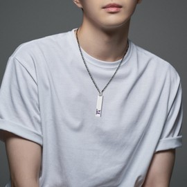 Flongo Birthstone Necklace, Zircon Necklace, Cuboid Cremation Stick, Free Engraving, Funnel Included, Stick, Memorial Accessory, Pair Necklace, Couple, Matching, Stainless Steel, For Your Hand,