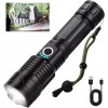 BERCOL Rechargeable Flashlight 900,000 Lumens Super Bright LED,5 Modes, IPX6