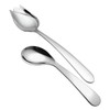 Healvian 2sets Small Stainless Steel Spoons Set Angled Eating Utensils