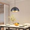 Febeleven Black Farmhouse Pendant Light with Hammered Metal Shade Vintage
