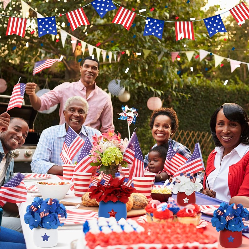 Funnymoom 6 Pack 4th of July Table Decor 250th Anniversary