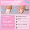 Wider Long Square Toe Nail Tips Full Cover with Glue,