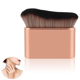 Prasacco Tanning Brush, 6.8 x 6.8 cm Flat Tanning Brush, Large Body Makeup Brush, Self-Tanning Brush, Multifunctional Body Brush, Powder Brush, Blush Brush with Soft Bristles (Rose Gold)