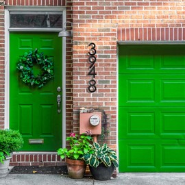 8’’ Modern Floating House Numbers for Outside, Large Black Shadow Home Number with Nails Kit & Template, Easy to Be Mounted for Exterior House Address, Garage Gate, Street, Farmhouse, Number 2