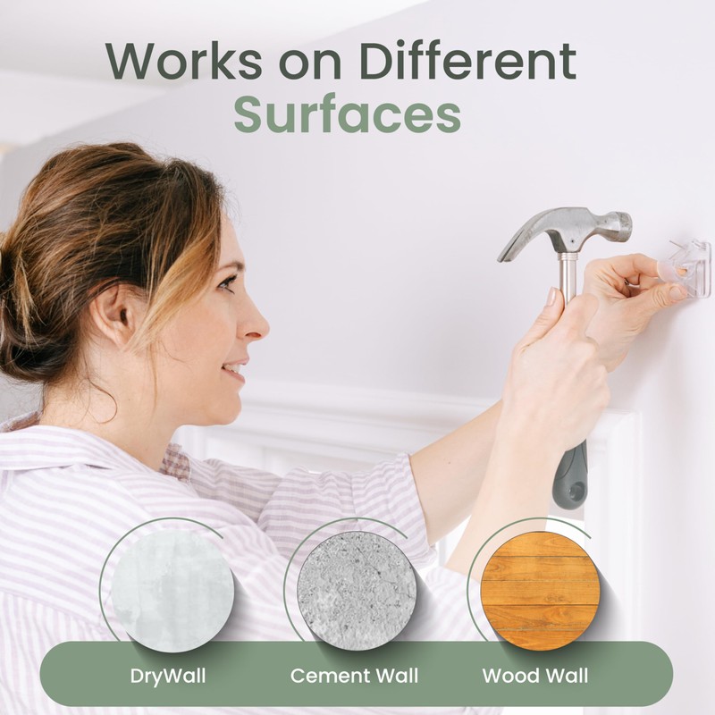 2pcs Heavy Duty Curtain Rod Holders with Wide Hook, 5X