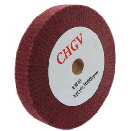 LDEXIN 150mm x 25mm 320 Grit Polishing Burnishing Wheel, 6 Inch Bench Grinder Wheels for Buffing Out Nicks and Scratches on Metal Copper, 1" Thickness for 0.8" Arbor, Red