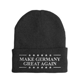 tshirtladen Hat - Make Germany Great Again - Beanie One Size - Winter Hat Soft Touch - Embroidered Sayings Hat - Choice of Colours - Funny Hat, darkgray