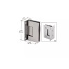 C.R. Laurence CRL Brushed Satin Chrome Geneva 037 Wall Mount Full Back Plate Hinge GEN037BSC