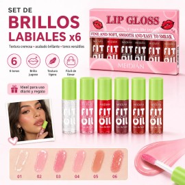 Set De Cuidado Labial Hidratante Glossy Liquid Lip Oil Gloss