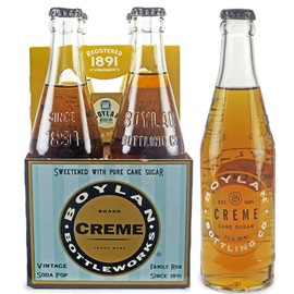 Boylan Cream Soda, 12 Fl Oz (24 Glass Bottles)
