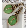 Green and Bronze Dangle Earrings. Jewelry Earrings for Women #3298FE10