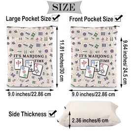 PLITI Mahjong Gifts Funny Mahjong Player Gifts It's Mahjong Time Mahjong Lover Bag Mahjong Board Game Fan Gift (Mahjong time BSU)