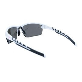 OPTX Europe Sports Glasses with Polarised Lenses, Lightweight Frame, Ergonomic and Durable, Available in Multiple Models and Colours, Includes Glasses Case, White, Size: Full