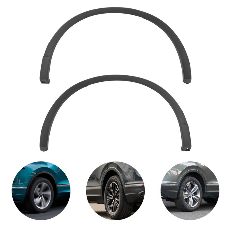 Rear Fender Trims, for 2018-2023 Volkswagen Tiguan, Black Plastic Fender