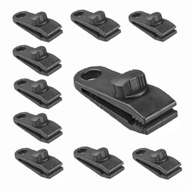 Topatrol Tent Clips, Tarp Clips, For Outdoors, Camping, 10 Pieces, Strong Fixation, Sheet Clip, Windproof, Easy Installation, Plastic, Picnic, Portable, Outdoor