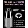 Soft Gel Nail Tips Medium Coffin, 120PCS Pre Buff Full