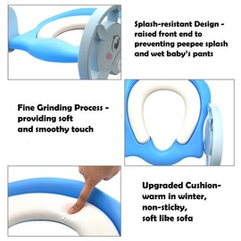 SMT- Giffgaff Potty Training Toilet Ladder Seat With Upgraded Cushion Step Stool Ladder Toilet Chair/Toilet Trainer for Baby Toddler Kids Children In Green [P/N: ET-BABY001-BLUE STEP]