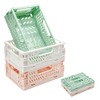 3 Pack Mini Plastic Storage Basket for Shelf Organizing,Collapsible Crate Folding Storage Bin for Desk Organizer Stackable Containers for Home Kitchen Classroom Office Bathroom Storage(5.9x3.9x2.2")