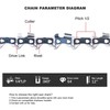 3-Pack 12 Inch Chainsaw Chains Replacement 1/4" Pitch 64 Drive