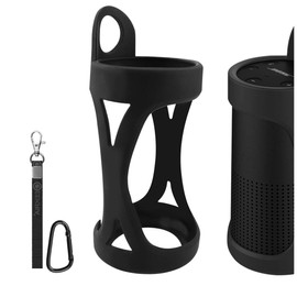 Geekria - Funda de silicona para altavoces, compatible con Bose SoundLink Revolve, funda protectora impermeable suave, funda de repuesto para altavoces Bluetooth, funda de transporte de viaje con