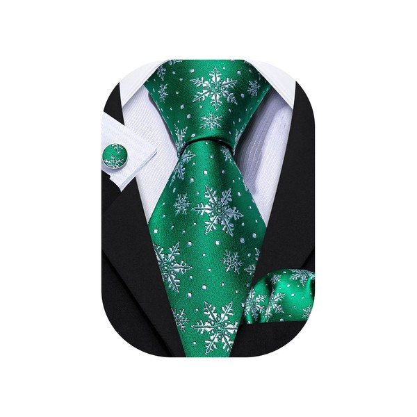 Barry.Wang Christmas Ties for Men Necktie Festival Tie Sets Xmas
