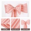 Pesonlook 100Pcs Satin Chair Sashes Ties, Rose Gold Satin Chair