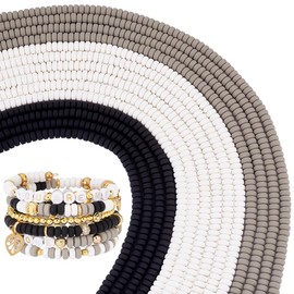 PH PandaHall 1360 abalorio Heishi, abalorio de arcilla de 6 x 3 mm de grosor, abalorio de arcilla polimérica, abalorio redondas planas para hacer joyas, collar de pulsera de amistad de Hawaii, 12