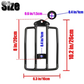 Kucehiup Motorcycle Rear Solo Seat Luggage Shelf Rack Steel Standard Rear Fender Rack Bracket for Har-Ley XL Sport-Ster 883 1200 2004-2015 Black