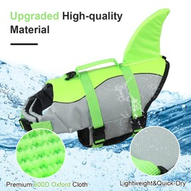 EMUST Mermaid Life Jackets for Dogs, Adjustable Small/Medium/Large Dog Life Vest for Water Safety pet Life Vest with Rescue Handle Safety Vest for Swimming Pool Beach Boating, PurpleMermaid, L