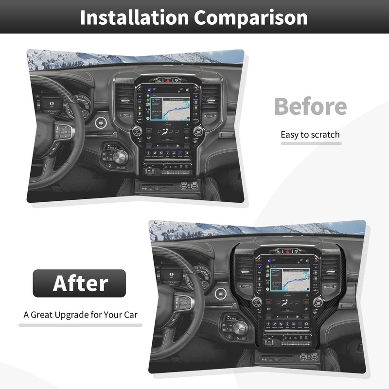 CheroCar Center Console GPS Navigation Screen Side Panel Trim Cover
