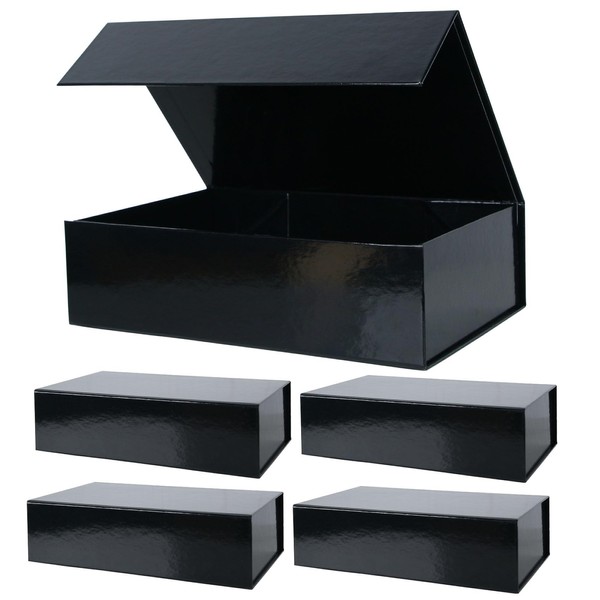 Aimyoo Aimyoo 5 Pack Black Magnetic Gift Boxes with Lids