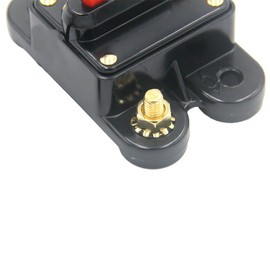 ZOOKOTO 12V/24V DC Circuit Breaker 200A Manual Reset Stereo Audio Fuse Holder 200amp for Trolling Motor Auto Car
