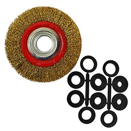Steel Wire Wheel 150mm with Brush Adapters 6" and 8" Bench Grinders SIL288