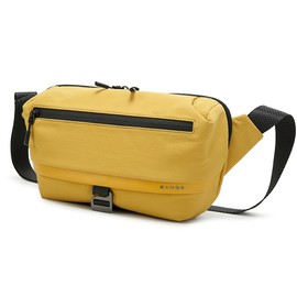 BG FUTURE AESTHETICS Waterproof Bum Bag Men's Sling Bag Crossbody Bag Space Saving Lightweight Everyday Travel Outdoor Sports, yellow, Contemporary