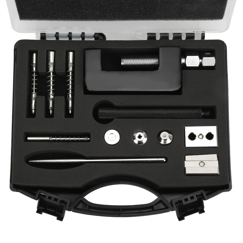 Chain Breaker Chain Rivet Tool Set, 12 Pieces Universal Motorcycle
